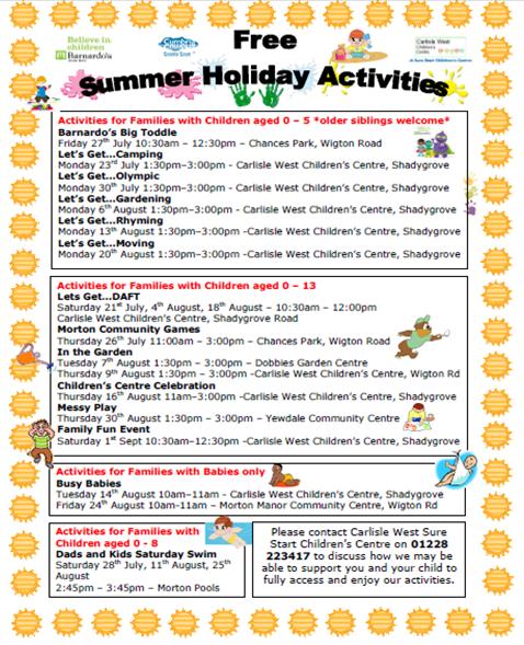 Barnardos Summer Hol Activities 08.12