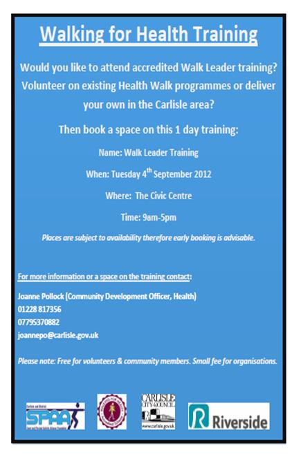 Walk For Health Training 08.12